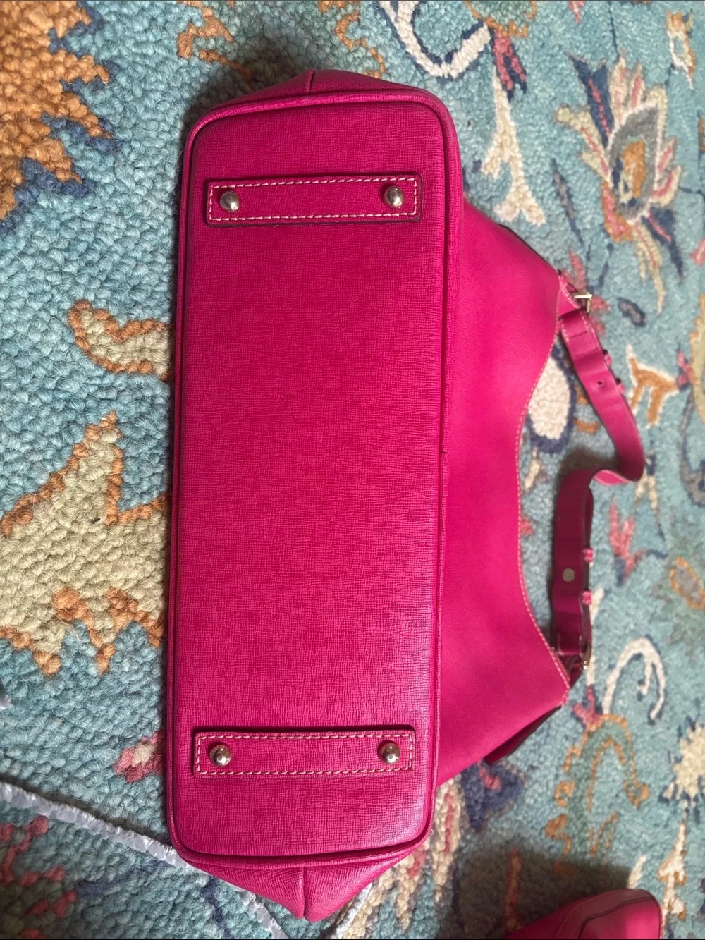 Women's Dooney & Bourke Shoulder Strap Purse Pink Saffiano - Picture 3 of 9